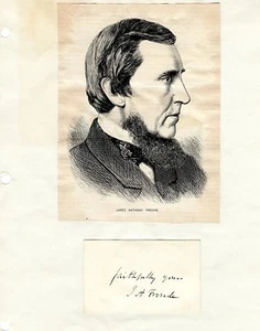 James Anthony Froude: Autor & Historiker Vintage Signatur mit Gravur - Bild 1 von 1
