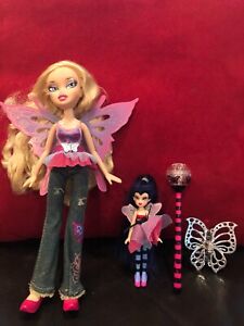 Bratz Fashion Pixiez Cloe Doll Retired Butterfly Clip, fairy doll, wings, wand