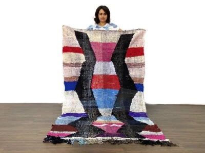 Solid Shaggy Rug ,Moroccan Runner Rug ,Vintage Entryway Rug,Nursery Rug,3x7 ft - Image 1 of 4