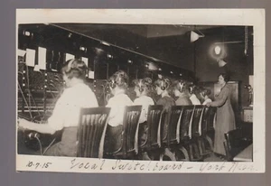 York NEBRASKA RPPC 1915 TELEPHONE SWITCHBOARD Operator PHONE COMPANY Operators - Picture 1 of 3