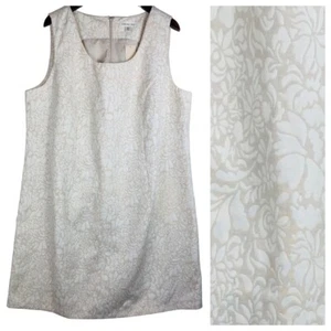 Nuevo Vestido Vaina Coldwater Creek 22 3X Marfil Crema Jacquard Floral Slvss #5 - Imagen 1 de 4