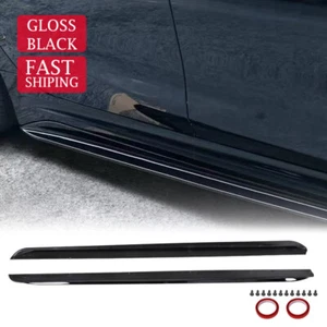 2X Gloss Black MP Style Side Skirt Splitter Lip For BMW G20 330i M340i 2019-2022 - Imagen 1 de 14
