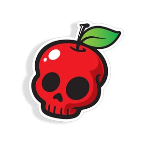Poison Apple Sticker Skull Laptop Cup Cooler Car Vehicle Window Bumper Decal - Bild 1 von 1