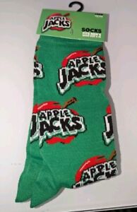 Odd Sox Crazy Socks Men's  Size 6-12 Crew Socks Novelty  Cereal Apple Jack's 