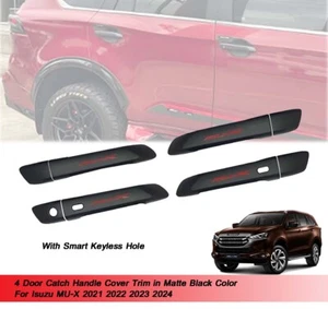 Matte Black Door Catch Handle Cover For Isuzu MU-X MUX 2021 2022 2023 2024 - Picture 1 of 6