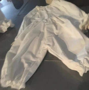 2 Pr Lot Pantaloons/panties VTg 100% Cotton. Fit 20”-24” Doll White - Picture 1 of 1
