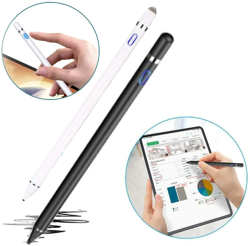 Caneta stylus ativa capacitiva digital tela sensível ao toque lápis para iPad iPhone e tablet - Imagem 1 de 3