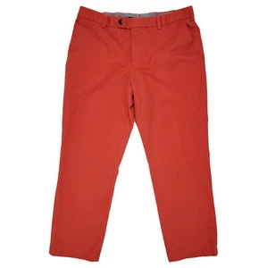 Pantalones chinos Brooks Brothers para hombre 37x30 Milano caqui frente plano recto rojo vino - Imagen 1 de 10