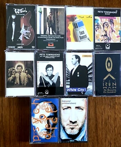 The WHO Pete Townshend 10 Cassette Tape Lot Quadrophenia Face Dances Empty Glass - Picture 1 of 3