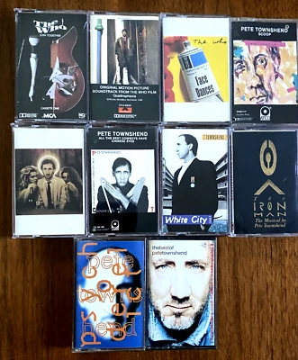 The WHO Pete Townshend 10 Cassette Tape Lot Quadrophenia Face Dances Empty Glass - Image 1 of 3