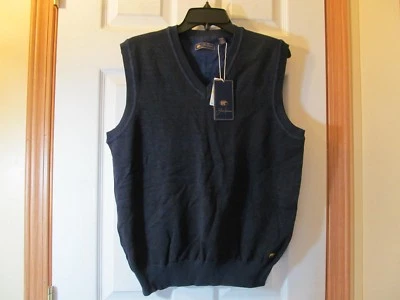 NOVO COM ETIQUETAS COLETE SUÉTER MASCULINO JACK NICKLAUS GOLF GOLA V azul escuro tamanho médio,  - Imagem 1 de 4