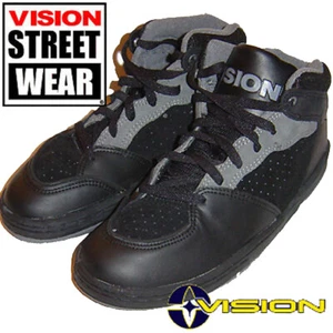 VISION STREET WEAR MS19000 '80s Skateboard Shoes UK 7 / 8 USA - Shock Wave Black - Picture 1 of 4