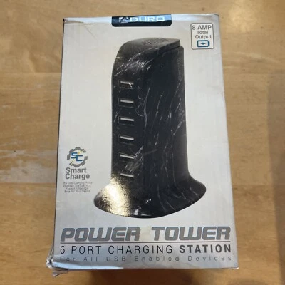 Aduro Multi-Use USB 6 Port Charging Tower Station Power Type PD, Type C(RA) - Image 1 of 4