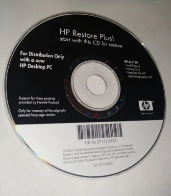 HP DX5150 Restore Plus CD Good Condition Nearly Scratch Free - Image 1 of 4