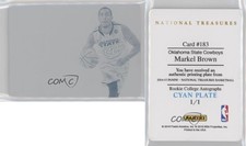 2014-15 Panini National Treasures Printing Plate Cyan 1/1 Markel Brown Rookie RC