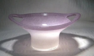 MID CENTURY VASART GLASS BOWL B028 MAUVE - Imagen 1 de 7