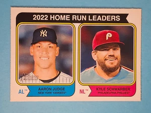 2023 Topps Heritage "HR Leaders" Aaron Judge Kyle Schwarber Yankees #202 - Picture 1 of 2