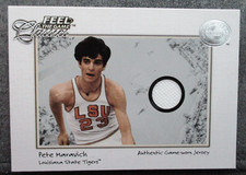Pete Maravich Authentic LSU Game Worn Jersey Card 2001 Fleer Feel The Game