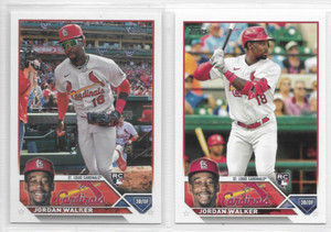 JORDAN WALKER RC #344 (2) 2023 Topps Factory variations Base/SP (list below)