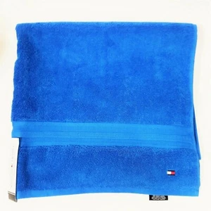 NEW TOMMY HILFIGER CLASSIC SOLID ROYAL BLUE BATH TOWEL - Picture 1 of 6