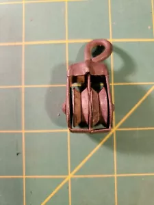 Polea giratoria de acero doble vintage de 2 pulgadas pequeña - Imagen 1 de 3
