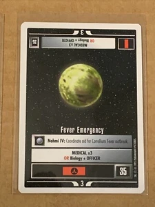 Star Trek CCG Beta WB 1995 Fever Emergency Nahmi IV - Picture 1 of 2