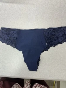Victoria Secret/Pink Tanga Höschen Navy Large - Bild 1 von 6
