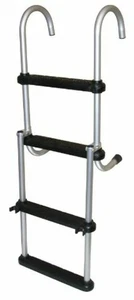 JIF Marine Folding Pontoon Boat Ladder 5-Step Molded Plastic 300L w Cup ASC-5 - Picture 1 of 10
