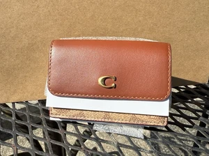 Coach CM438 Essential Mini dreifach faltbare Geldbörse braun Signatur Canvas Messing/Hellbraun Rost - Bild 1 von 13