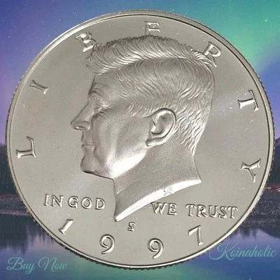 Medio dólar Kennedy 1998 S 90 % plata camafeo profundo gema prueba  Foto 1 de 4