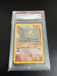 Pokémon Blaine’s Moltres Holo Gym Heroes 1/132 PSA 9 - Picture 1 of 2