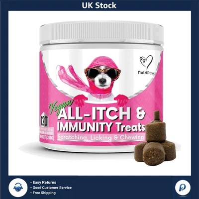Soothe Itching and Boost Immunity –  All-Itch Dog Tablets with Bacon Flavor - Image 1 of 4