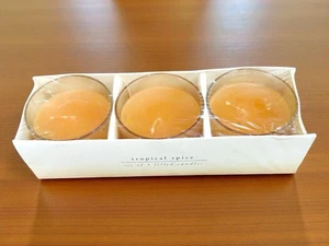 Pier 1 TROPICAL SPICE 3er Set gefüllte Kerzen Glas - Bild 1 von 5