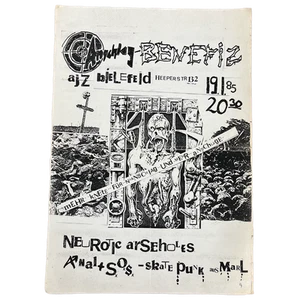Vintage Neurotische Arschlöcher "Benefit Show" Flyer - Bild 1 von 1
