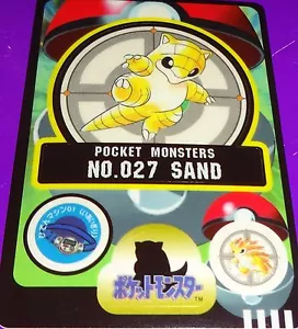 Carta Pokemon 1997 Sandshrew Bandai Sealdass - Foto 1 di 1