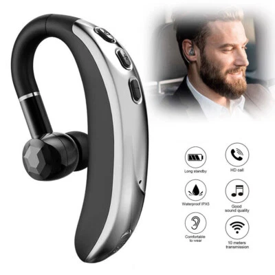 Wireless Bluetooth Earphone Handsfree EarHook Headset For iOS Android Cellphones - Image 1 of 4