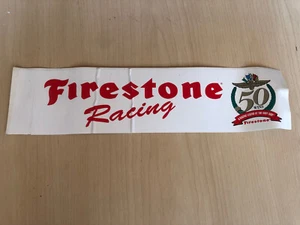 Firestone Racing Sticker 50 Wins Indy 500 11" x 3" - #N4 - Picture 1 of 1