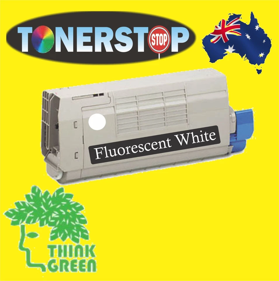 1x OKI C711WT WHITE FLUORESCENT 44318666 44318661 COMPATIBLE TONER CARTRIDGE - image 1 of 1