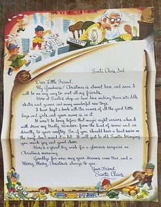 Vintage Original Standard Öl SANTA'S MAILROOM Brief von Ihrem Freund Santa - Bild 1 von 4