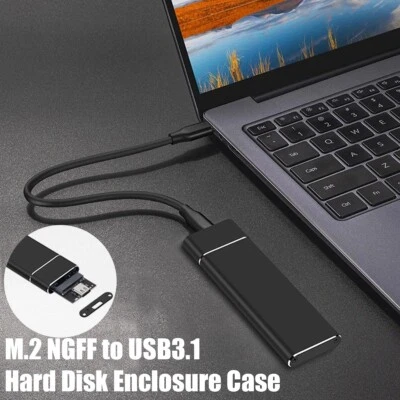 M.2 NGFF SSD Hard Disk Case to USB3.1 Case B-Key SATA SSD External Enclosure Box - Image 1 of 4