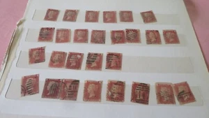Queen Victoria red stamps 1d quantity of 27 - Picture 1 of 4
