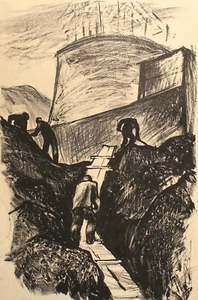 Vintage realist print landscape - Picture 1 of 12