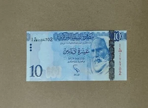 Libyen 10 Dinars 2015 Pick 82 UNC. Omar el Mukhtar - Bild 1 von 2