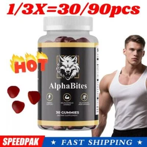 1-3X Alpha* Bites Gummies For Men, AlphaBites ED Gummies Male BIGD 30 GummiesAU! - Picture 1 of 9