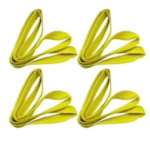 4 Pack 2x6FT Twist Eye Polyester Lifting Sling Straps Tree Saver Recovy Straps - Picture 1 of 6