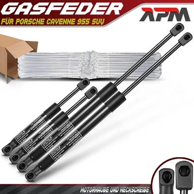 4x à Gaz Capot + Lunette Arrière Amortisseur pour Porsche Cayenne 955 SUV 02-07 - Photo 1/4