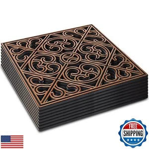 Pangda 8 Pcs 12 x 12 Inch Rubber Stepping Stone Outdoor for Garden Pathway Pa - Picture 1 of 5