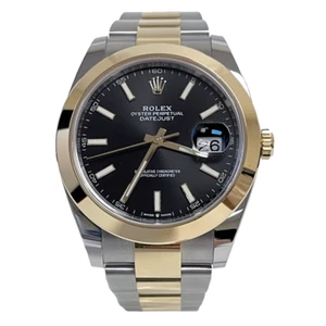 Rolex Datejust 41 126303 acciaio ostrica e oro giallo 18k 41 mm nero - Foto 1 di 4