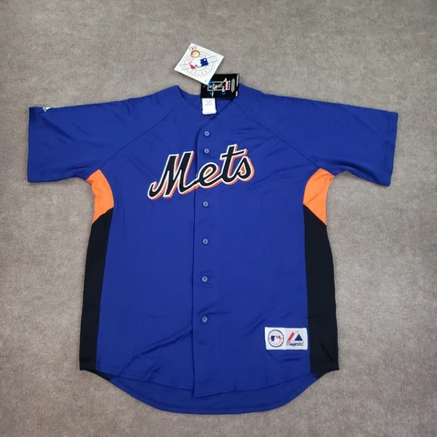 David Wright New York Mets Jersey Mens Large Blue #5 MLB Batting Practice Cover