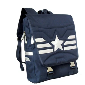 Zaino Captain School America Giovani Zaino Casual Adolescente Daypack Borsa Libro - Foto 1 di 10